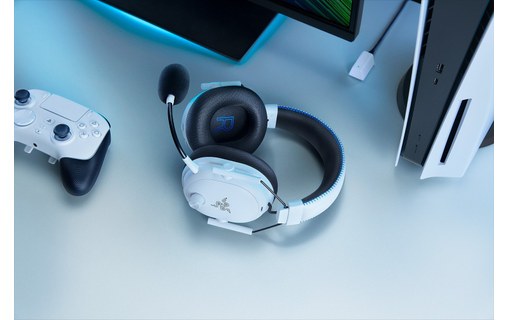Casque gaming sans fil Razer BlackShark V3 Pro pour PlayStation, Blanc