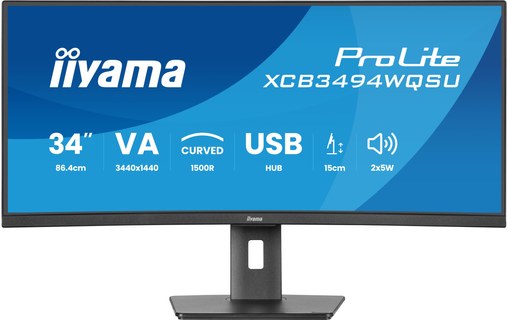 Écran Incurvé 34" iiyama ProLite XCB3494WQSU-B1 - 120 Hz