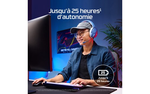 Casque gaming sans fil HyperX Cloud Jet, Noir - Bluetooth