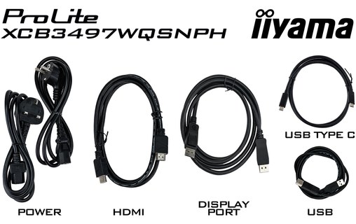 Écran Incurvé 34" iiyama ProLite XCB3497WQSNPH-B1 - 120 Hz USB-C