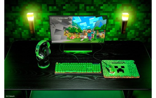 Casque gaming Razer Kraken V4 X Minecraft Edition Noir, Vert