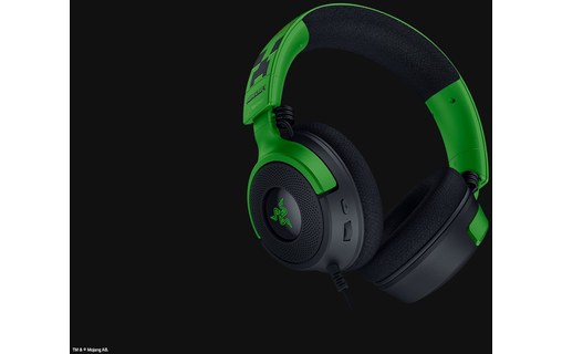 Casque gaming Razer Kraken V4 X Minecraft Edition Noir, Vert