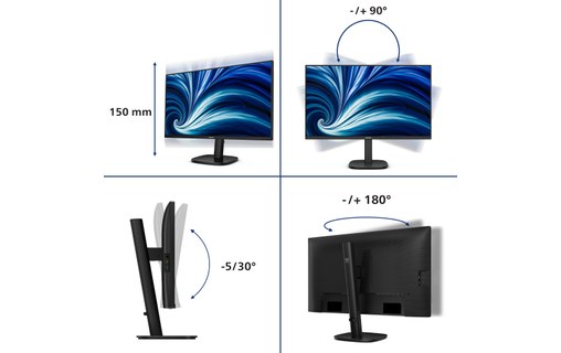 Écran 27" Philips 3000 series 27B2U3601/00 - 120 Hz USB-C