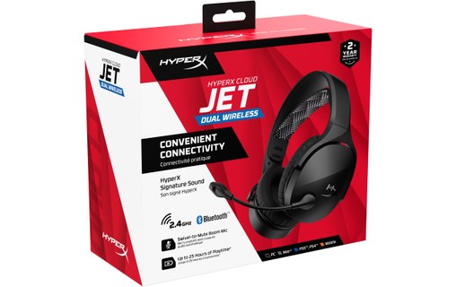 Casque gaming sans fil HyperX Cloud Jet, Noir - Bluetooth