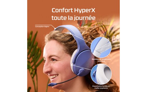 Casque gaming sans fil HyperX Cloud Jet, Noir - Bluetooth