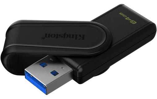 Clé USB Kingston DataTraveler Exodia S 64 Go - Noir - USB 3.2