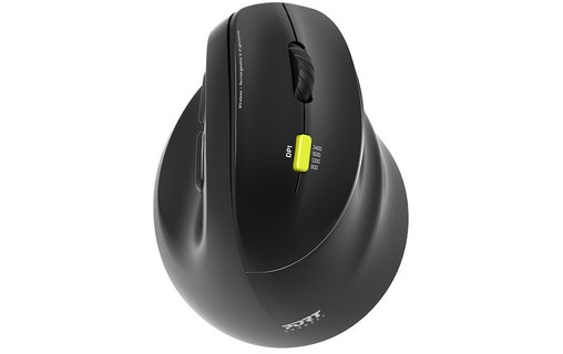 Souris sans fil PORT Designs Ergo - Noire - Ergonomique