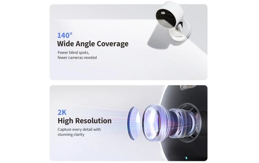 Caméra de surveillance extérieure WiFi - Aqara G100 - Noire