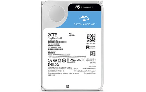 Seagate SkyHawk AI 20 Go - Disque dur pour Vidéosurveillance - ST20000VE004