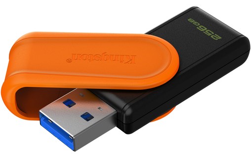 Clé USB Kingston DataTraveler Exodia S 256 Go - Noir, Orange - USB 3.2