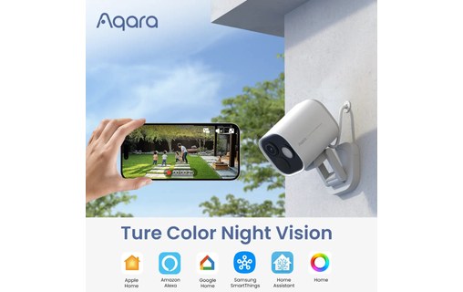 Caméra de surveillance extérieure WiFi - Aqara Hub G5 Pro - Blanche