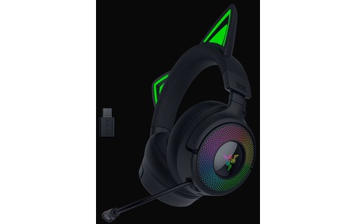 Casque gaming sans fil Razer Kraken Kitty V3 Pro, Noir - Bluetooth