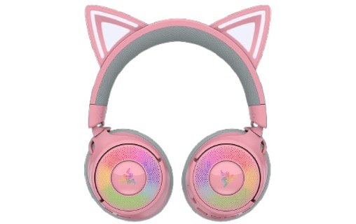 Casque gaming sans fil Razer Kraken Kitty V3 Pro - Quartz, Rose - Bluetooth