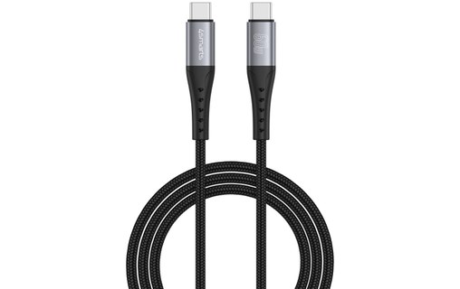 Câble USB-C - 4Smarts PrimeCord - 60 W - 1,5 m - Noir