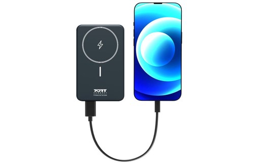 Batterie externe magnétique 10000 mAh - PORT Designs sans fil - Noire