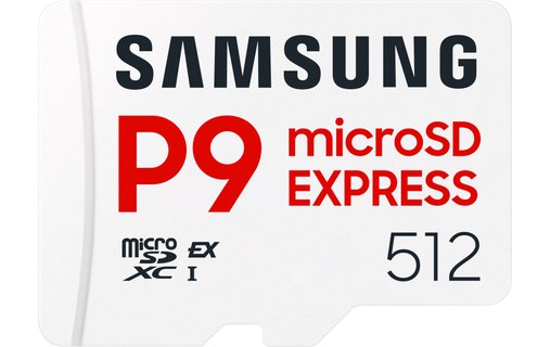 Carte microSDXC Samsung P9 Express 512 Go, UHS-I, V30