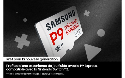 Carte microSDXC Samsung P9 Express 256 Go, UHS-I, V30