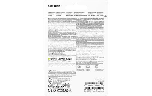 Carte microSDXC Samsung P9 Express 256 Go, UHS-I, V30