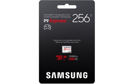 Carte microSDXC Samsung P9 Express 256 Go, UHS-I, V30