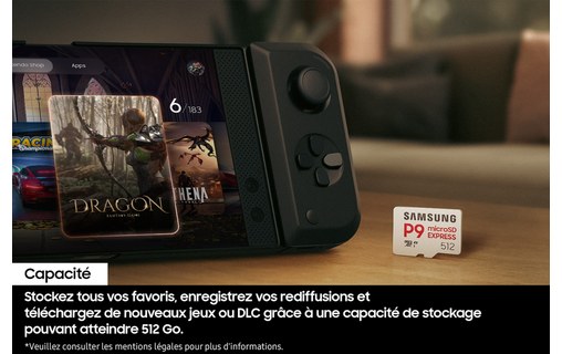 Carte microSDXC Samsung P9 Express 512 Go, UHS-I, V30