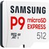 Carte microSDXC Samsung P9 Express 512 Go, UHS-I, V30