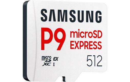 Carte microSDXC Samsung P9 Express 512 Go, UHS-I, V30