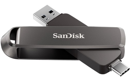 Clé USB-C et USB-A SanDisk Extreme PRO Dual Drive 256 Go - Noir - USB 3.2