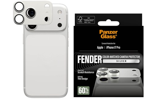 Protection caméra pour iPhone 17 Pro Argent - PanzerGlass Fender