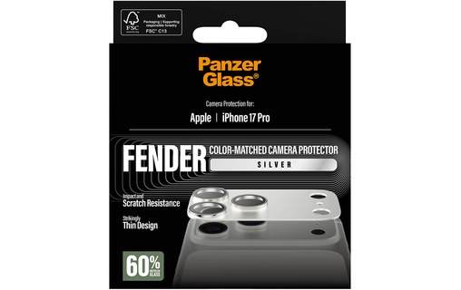 Protection caméra pour iPhone 17 Pro Argent - PanzerGlass Fender