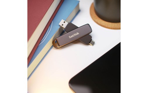 Clé USB-C et USB-A SanDisk Extreme PRO Dual Drive 256 Go - Noir - USB 3.2
