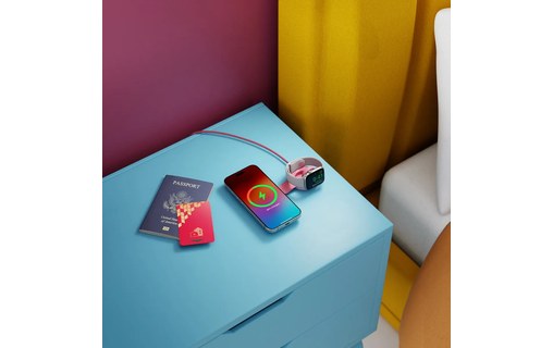 Chargeur sans fil pour iPhone - Twelve South ButterFly SE - Rose