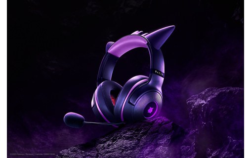 Casque gaming Razer Kraken Kitty V2 - Pokemon Gengar Ed., Rose