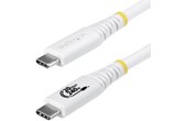 Câble USB-C - StarTech - 240 W 4K 20 Gbit/s - USB 4 - 2 m - Blanc