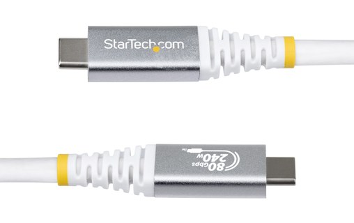 Câble USB-C - StarTech - 240 W 8K 80 Gbit/s - USB 4 - 50 cm - Blanc