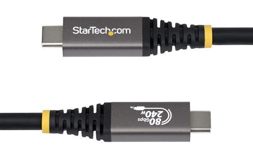 Câble USB-C - StarTech - 240 W 8K 80 Gbit/s - USB 4 - 50 cm - Noir