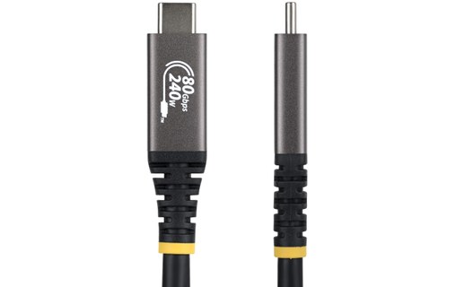 Câble USB-C - StarTech - 240 W 8K 80 Gbit/s - USB 4 - 50 cm - Noir