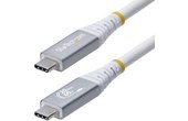 Câble USB-C - StarTech - 60 W 4K 20 Gbit/s - USB 4 - 3 m - Blanc