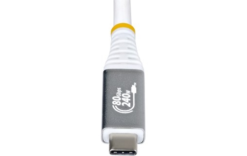 Câble USB-C - StarTech - 240 W 8K 80 Gbit/s - USB 4 - 50 cm - Blanc