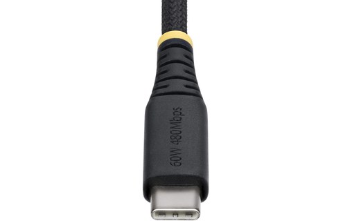 Câble USB-C - StarTech - 60 W - 15 cm - Nylon - Noir