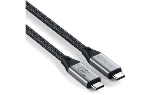 Câble USB-C - Satechi Pro Cable V2 - 240 W 120 Gbit/s - USB 4 - 1,2 m - Argent