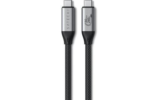 Câble USB-C - Satechi Pro Cable V2 - 240 W 120 Gbit/s - USB 4 - 1,2 m - Argent