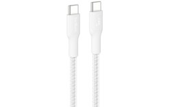 Câble à gaine tressée USB-C - Belkin BoostCharge Pro - 240 W - 3 m - Blanc