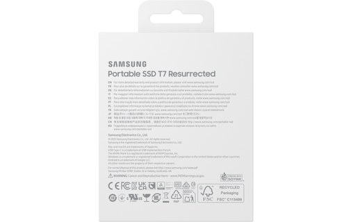 Samsung T7 Resurrected 2 To - Argent - SSD externe USB-C