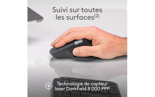 Souris sans fil Logitech MX Master 4 for Business - Graphite - Ergonomique