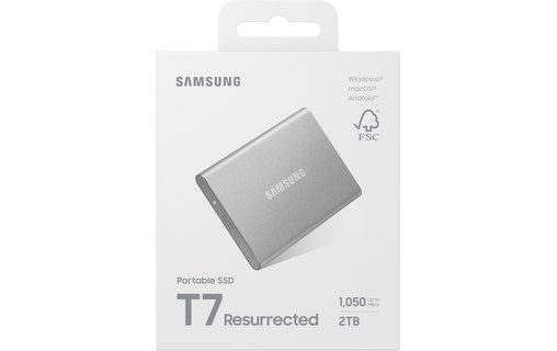 Samsung T7 Resurrected 2 To - Argent - SSD externe USB-C