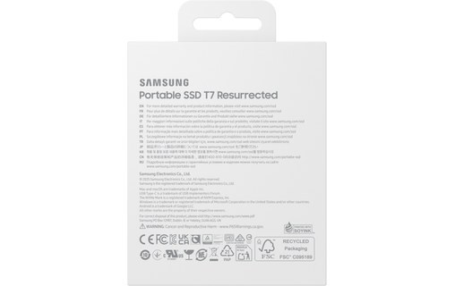 Samsung T7 Resurrected 4 To - Argent - SSD externe USB-C