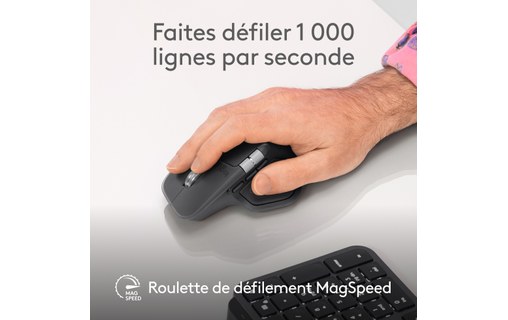 Souris sans fil Logitech MX Master 4 for Business - Graphite - Ergonomique