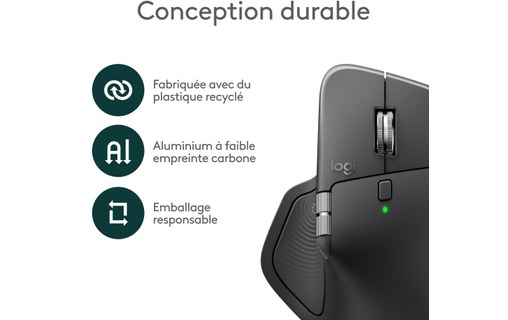Souris sans fil Logitech MX Master 4 for Business - Graphite - Ergonomique