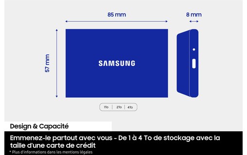 Samsung T7 Resurrected 4 To - Argent - SSD externe USB-C