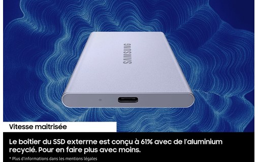 Samsung T7 Resurrected 4 To - Argent - SSD externe USB-C